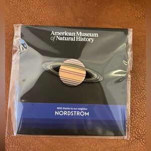 Museum Of Natural History Saturn Lapel Pin  - New & Rare - Nordstrom Collab NYC